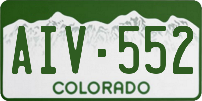 CO license plate AIV552