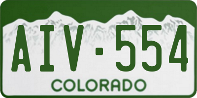 CO license plate AIV554