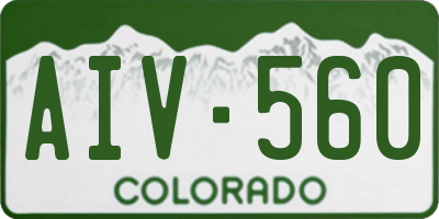 CO license plate AIV560