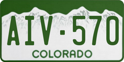 CO license plate AIV570