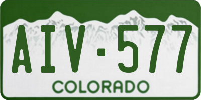 CO license plate AIV577