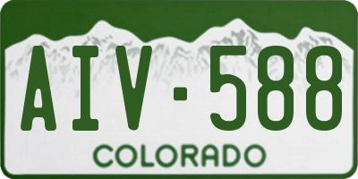 CO license plate AIV588