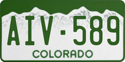 CO license plate AIV589