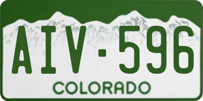 CO license plate AIV596