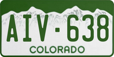 CO license plate AIV638