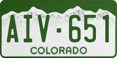CO license plate AIV651