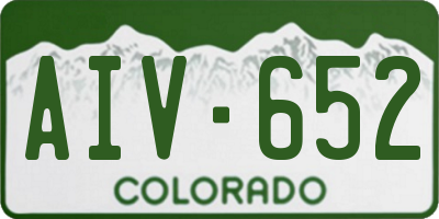 CO license plate AIV652
