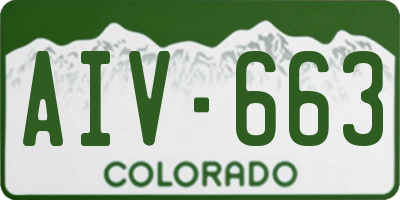 CO license plate AIV663