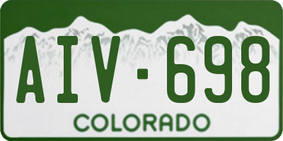 CO license plate AIV698