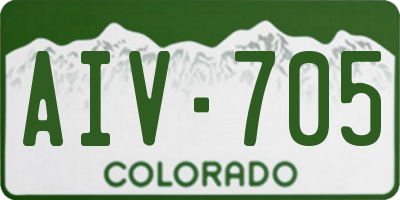 CO license plate AIV705