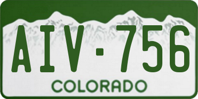 CO license plate AIV756