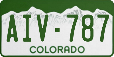 CO license plate AIV787