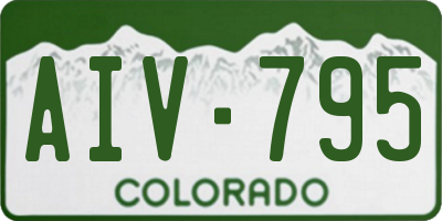 CO license plate AIV795