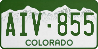 CO license plate AIV855