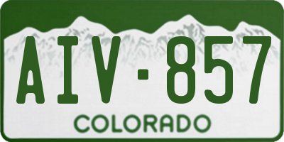 CO license plate AIV857