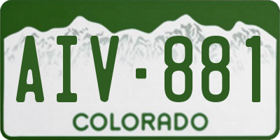 CO license plate AIV881