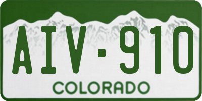 CO license plate AIV910