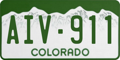 CO license plate AIV911