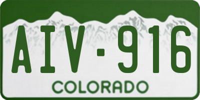 CO license plate AIV916