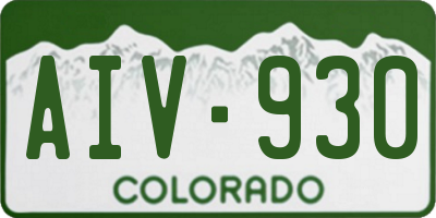 CO license plate AIV930