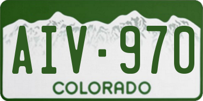 CO license plate AIV970