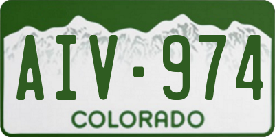 CO license plate AIV974