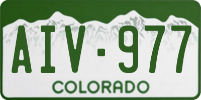 CO license plate AIV977