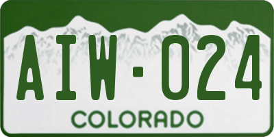 CO license plate AIW024
