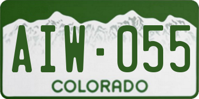 CO license plate AIW055