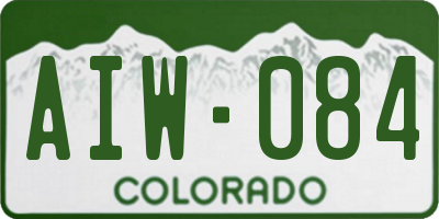 CO license plate AIW084
