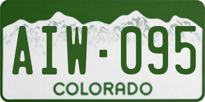 CO license plate AIW095