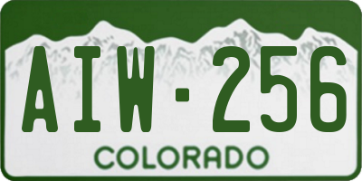CO license plate AIW256