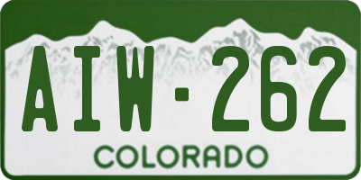 CO license plate AIW262