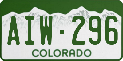 CO license plate AIW296