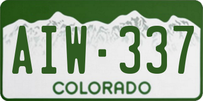 CO license plate AIW337
