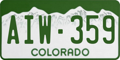 CO license plate AIW359