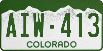 CO license plate AIW413