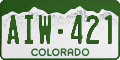 CO license plate AIW421