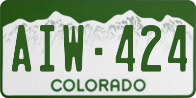 CO license plate AIW424