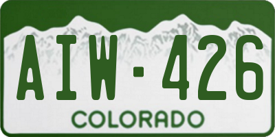 CO license plate AIW426