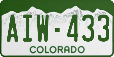 CO license plate AIW433