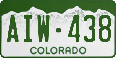 CO license plate AIW438