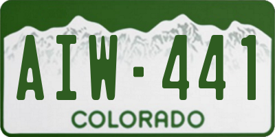 CO license plate AIW441