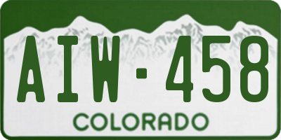 CO license plate AIW458