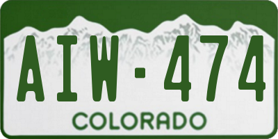 CO license plate AIW474