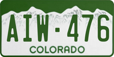 CO license plate AIW476