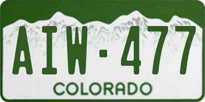 CO license plate AIW477
