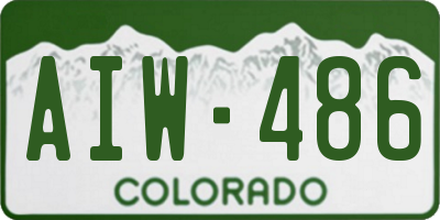 CO license plate AIW486