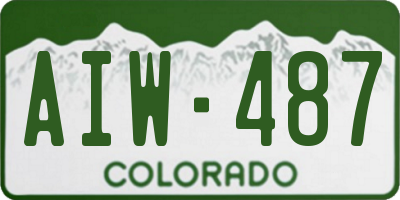 CO license plate AIW487
