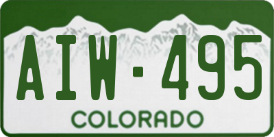CO license plate AIW495